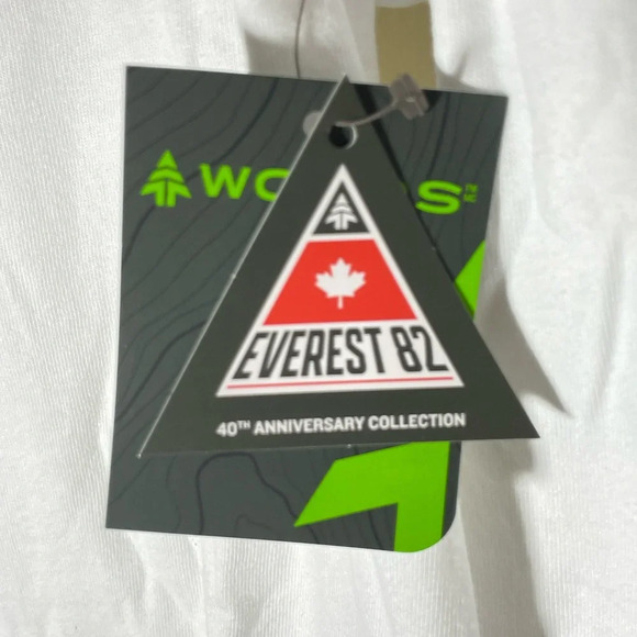 Sz M Sz M Woods Men Made in Canada Everest '82 Long-Sleeve Shirt white - Picture 7 of 8